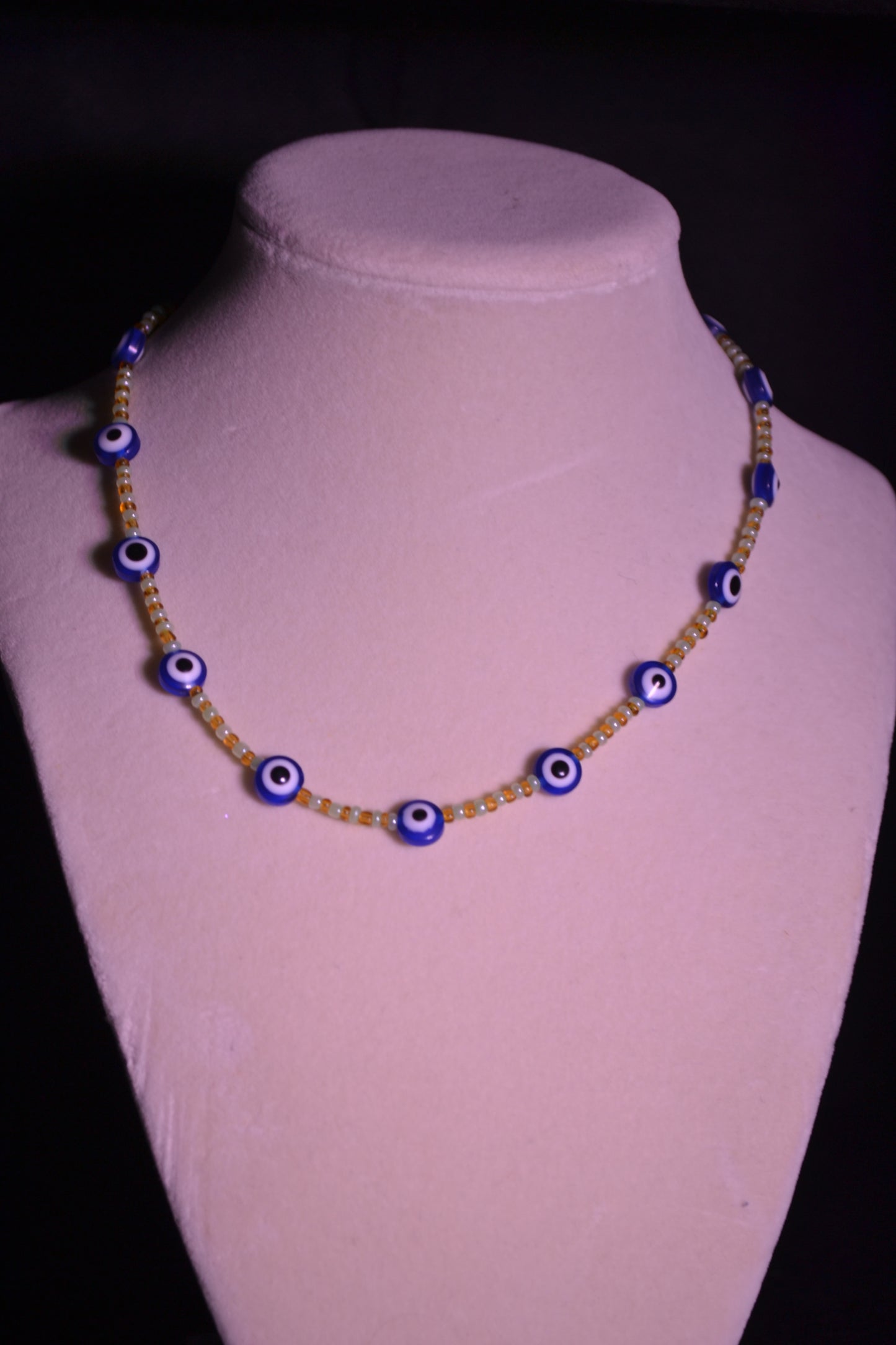 Evil eye necklace & bracelet set