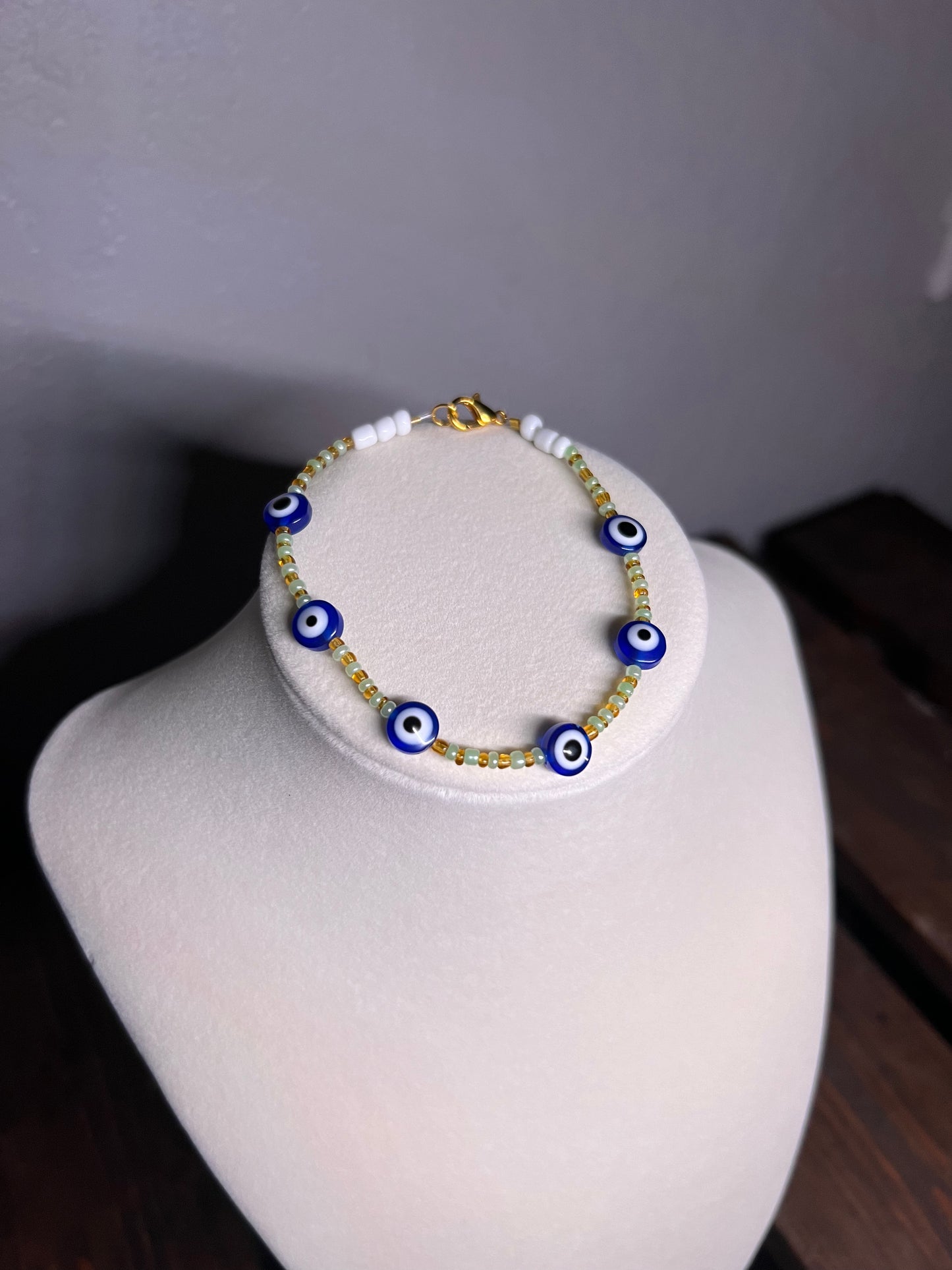 Evil eye necklace & bracelet set