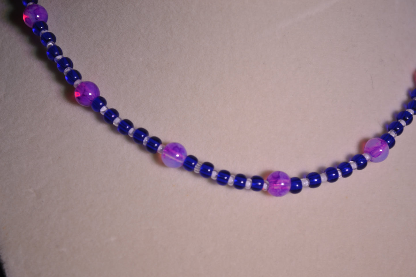 Purple necklace and bracelet set