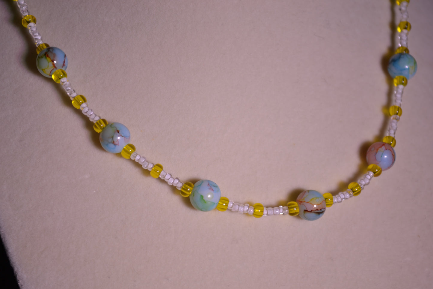 Confetti glass bead necklace