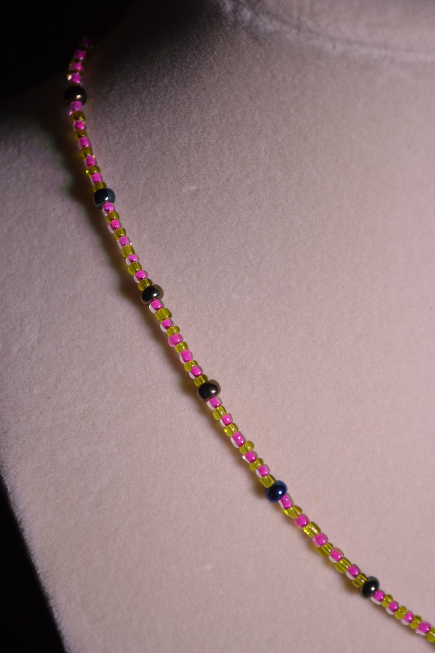 Crystal ball beaded necklace