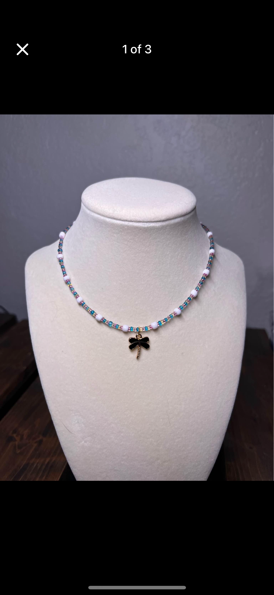 Drangonfly pendant choker