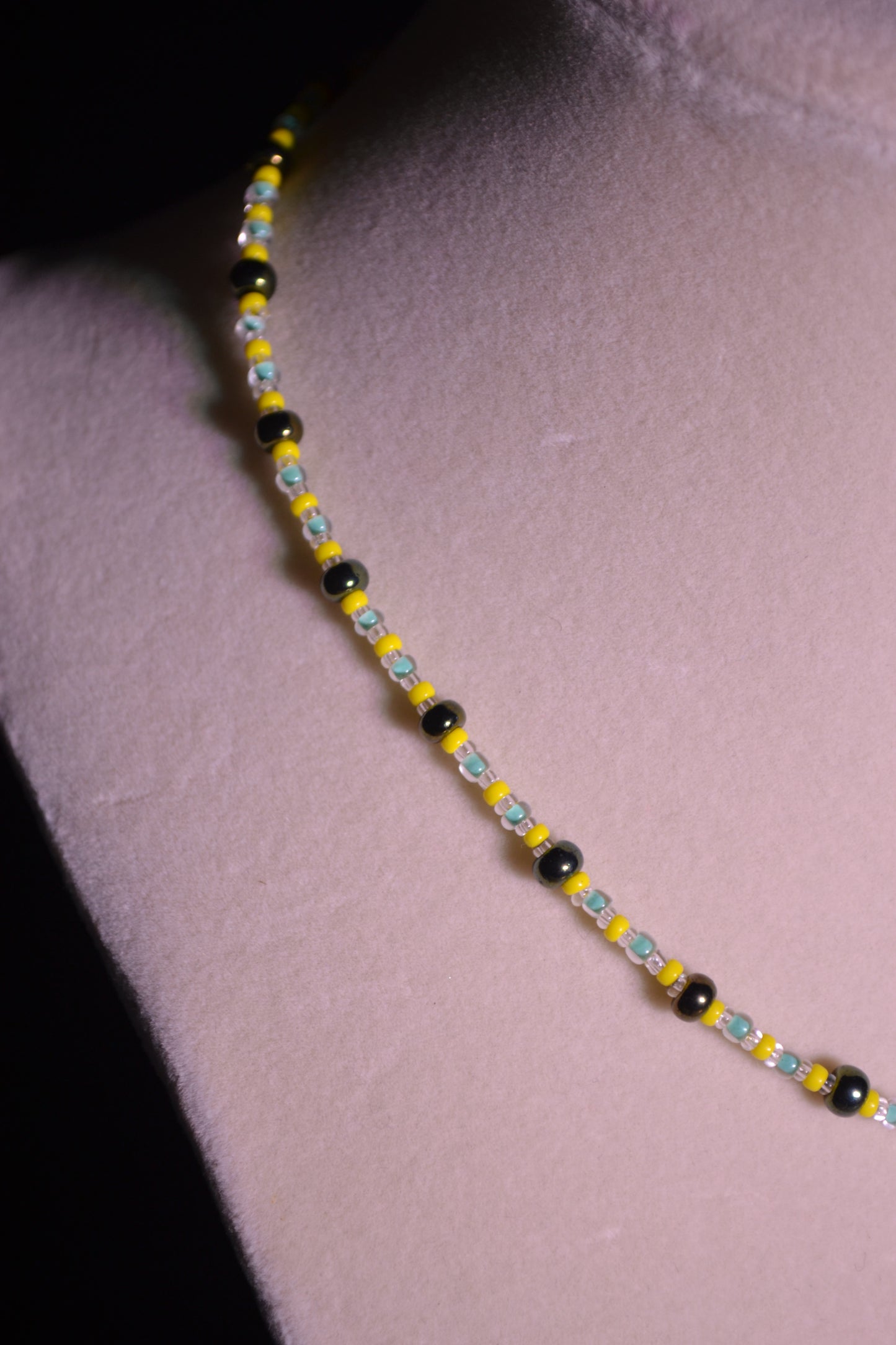 Seahorse pendant beaded choker