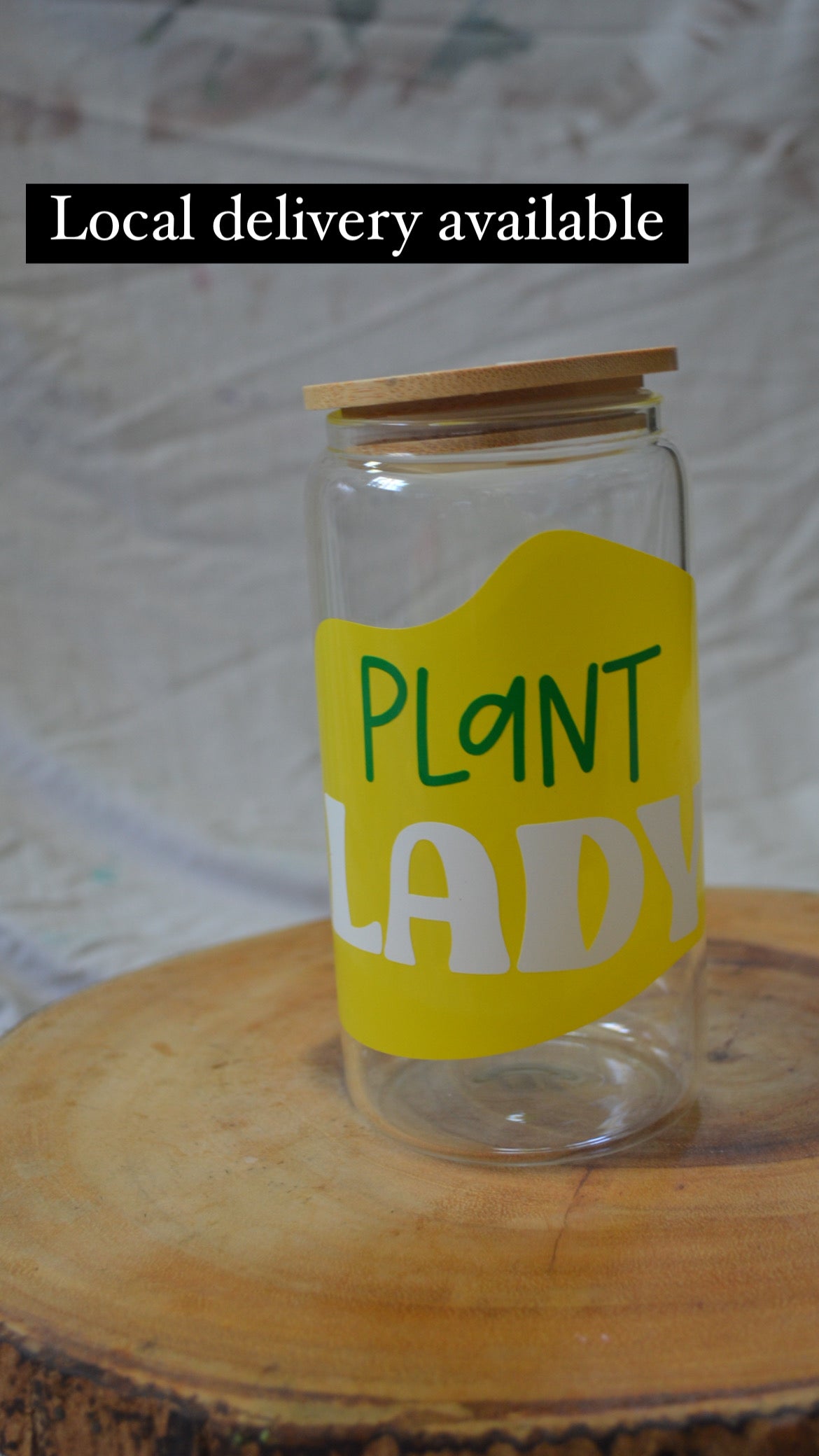 Plant Lady Glass Can