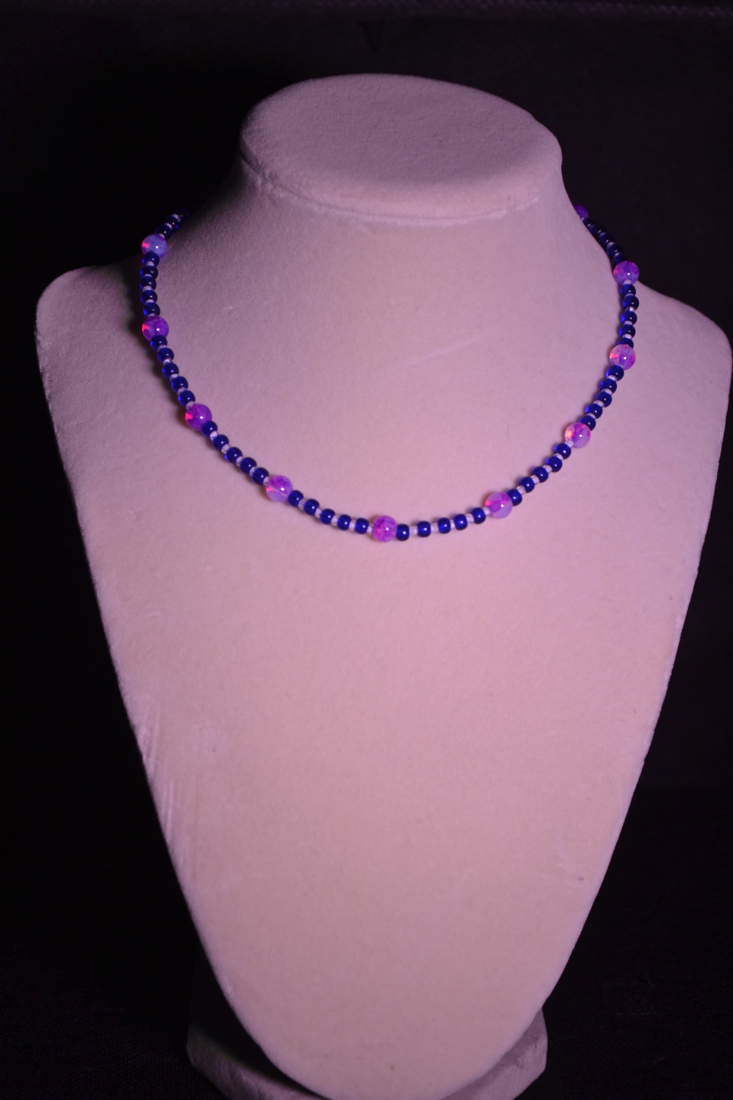 Purple necklace and bracelet set
