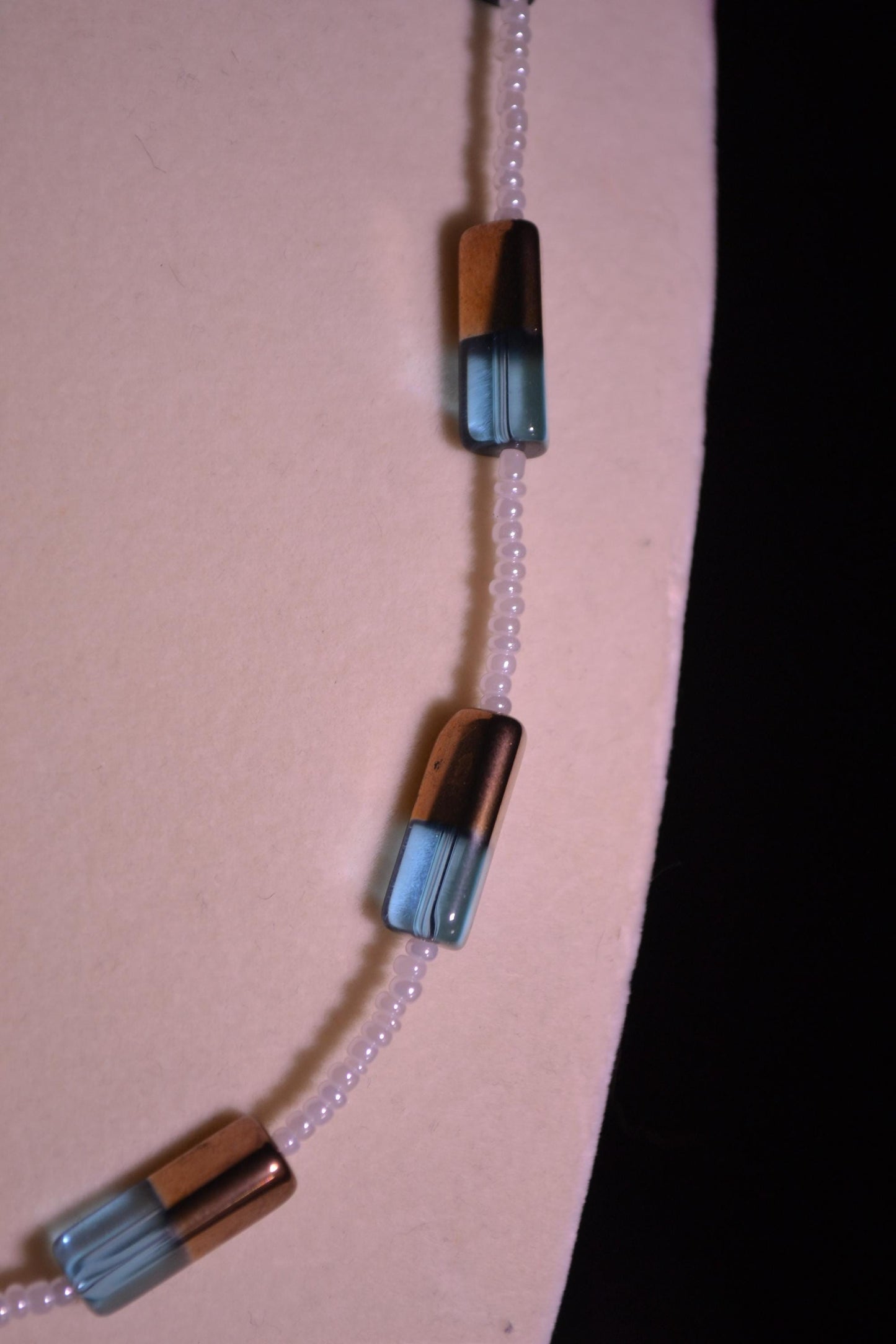 Blue and copper necklace & bracelet set