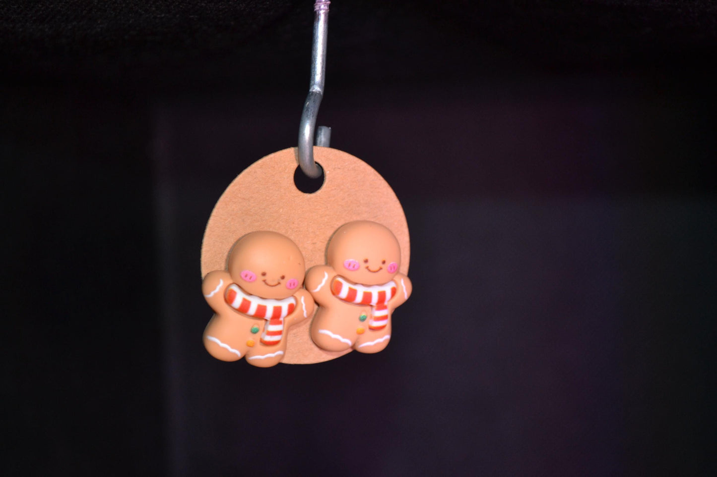 Gingerbread stud earrings