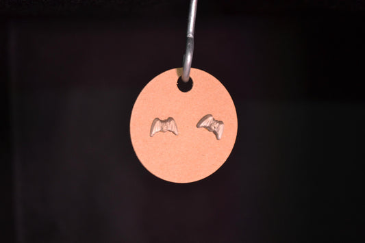Glass bat stud earrings