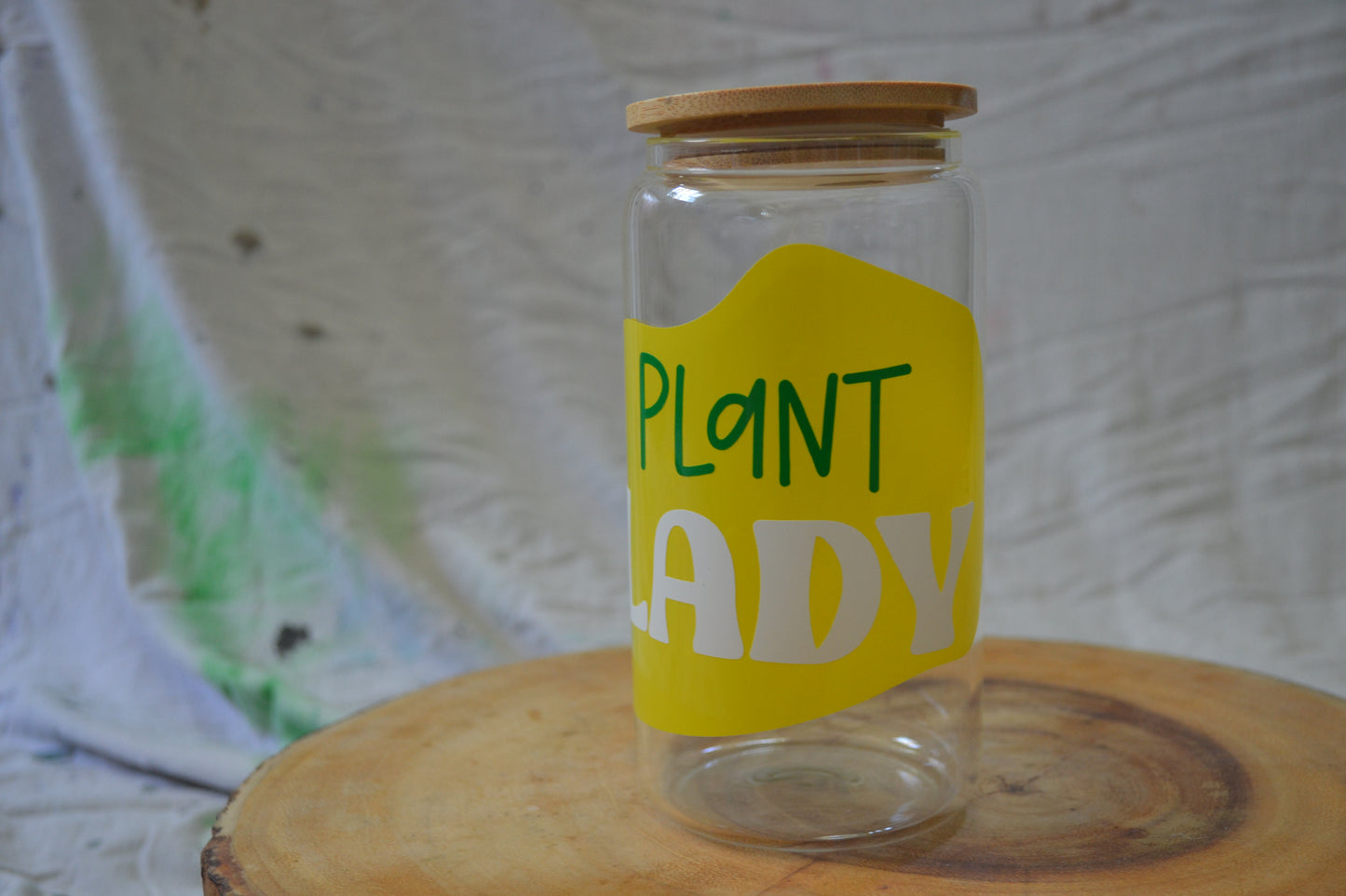 Plant Lady Glass Can