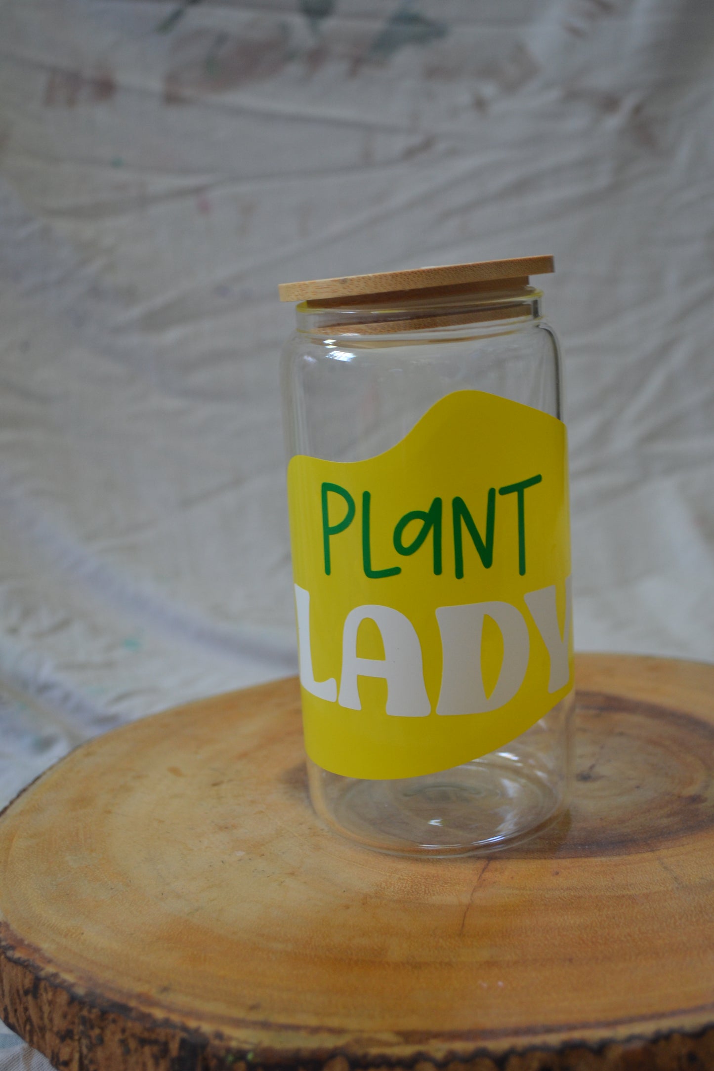 Plant Lady Glass Can