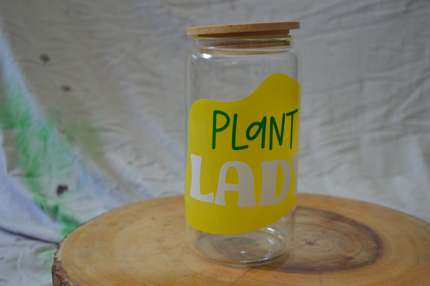 Plant Lady Glass Can