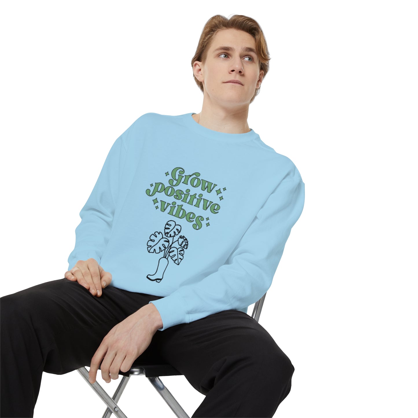 Grow Positive Garment-Dyed Crewneck