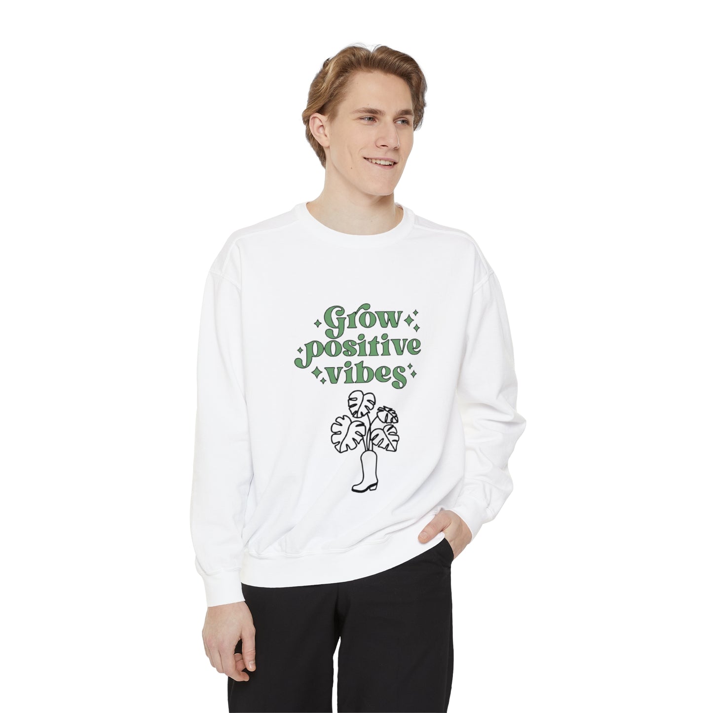 Grow Positive Garment-Dyed Crewneck