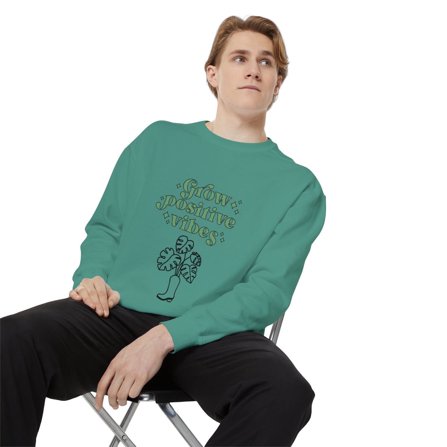 Grow Positive Garment-Dyed Crewneck