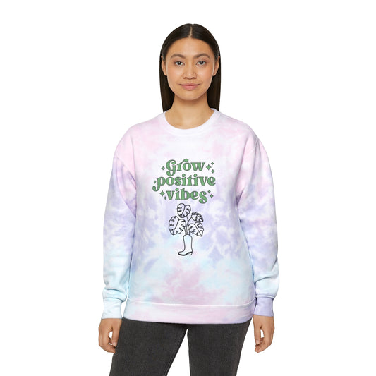 Grow Positive Tie-Dye Crewneck