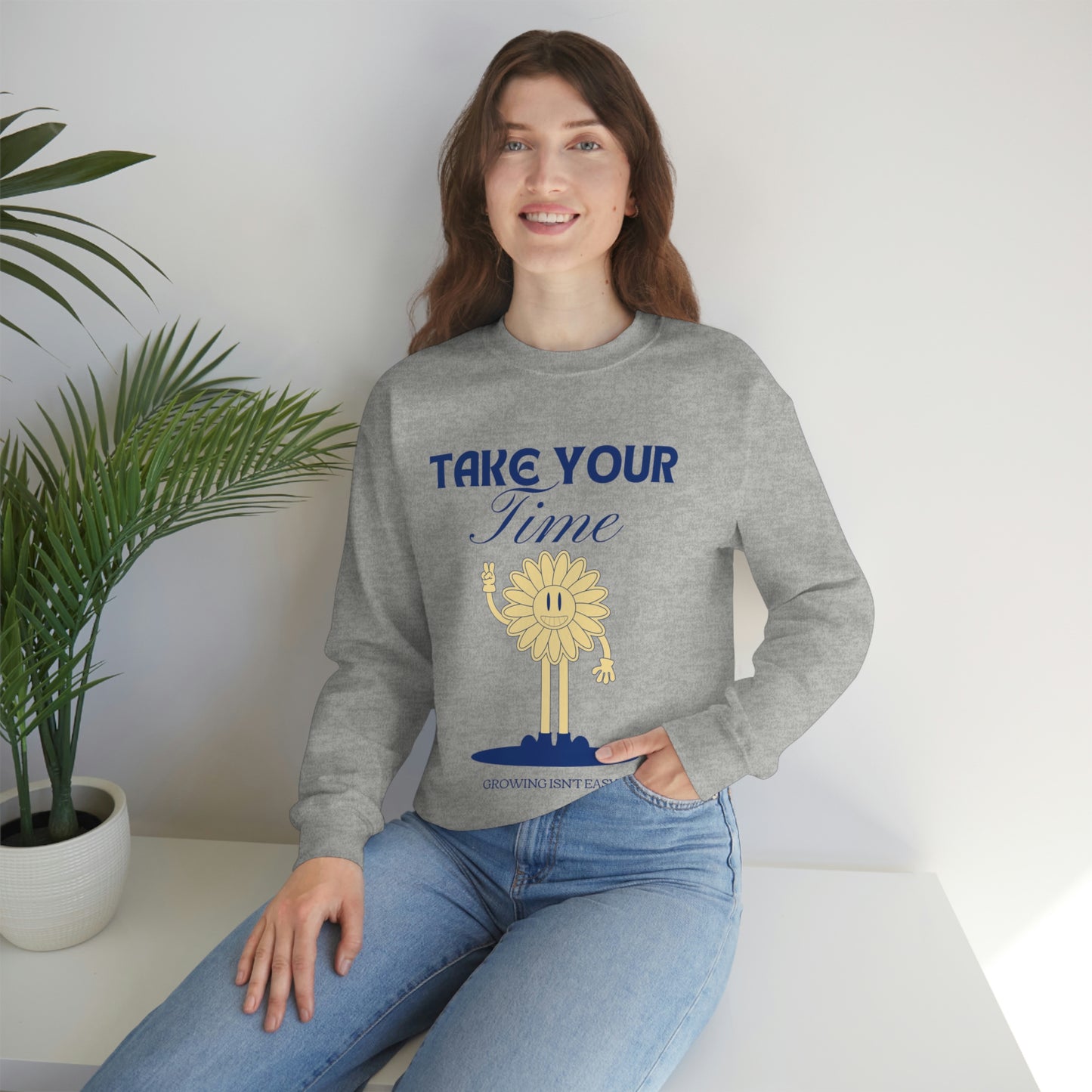 Growing Isn't Easy Unisex Crewneck