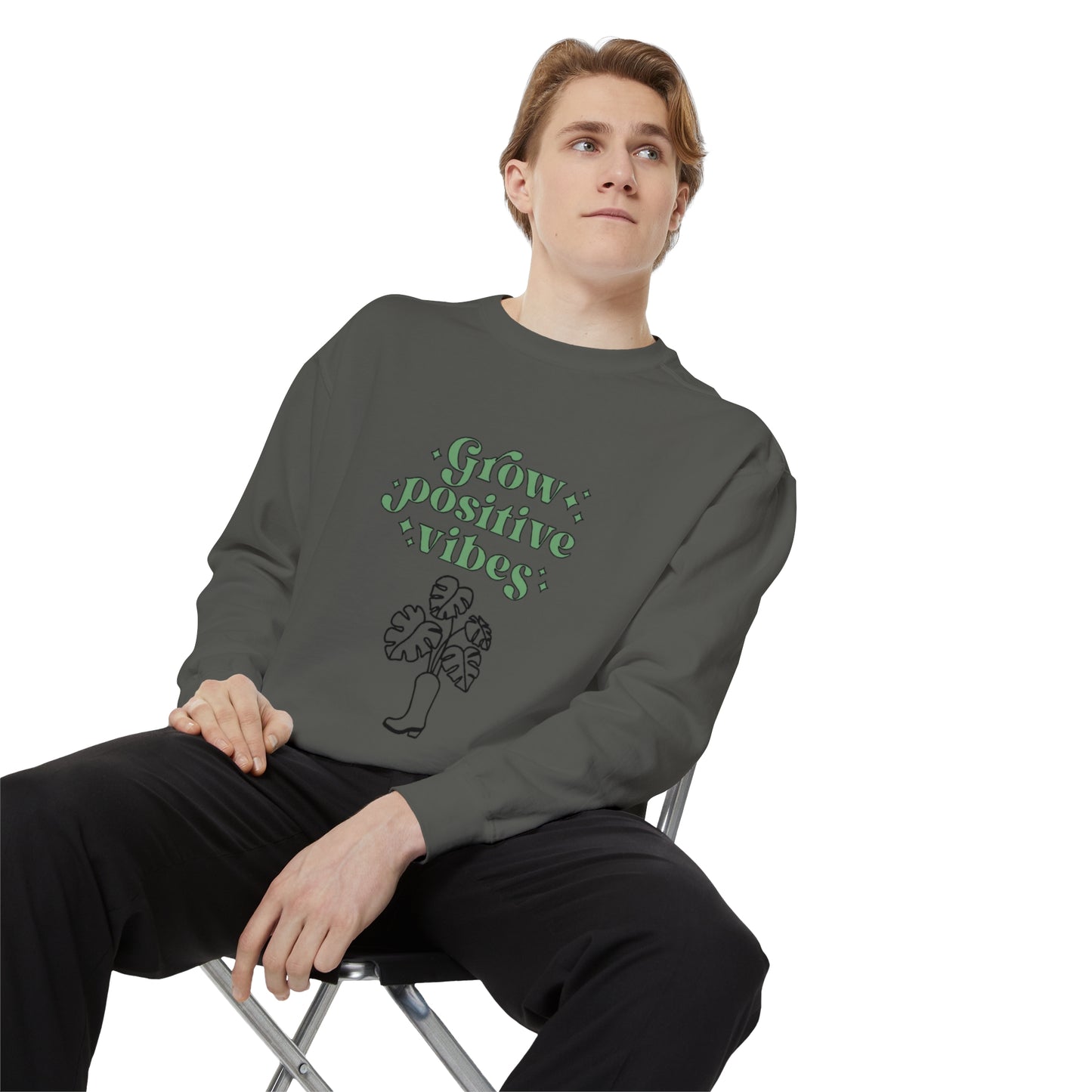 Grow Positive Garment-Dyed Crewneck