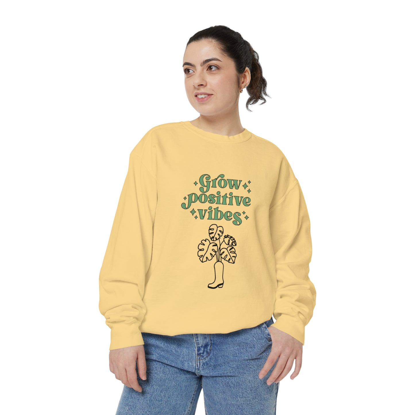 Grow Positive Garment-Dyed Crewneck