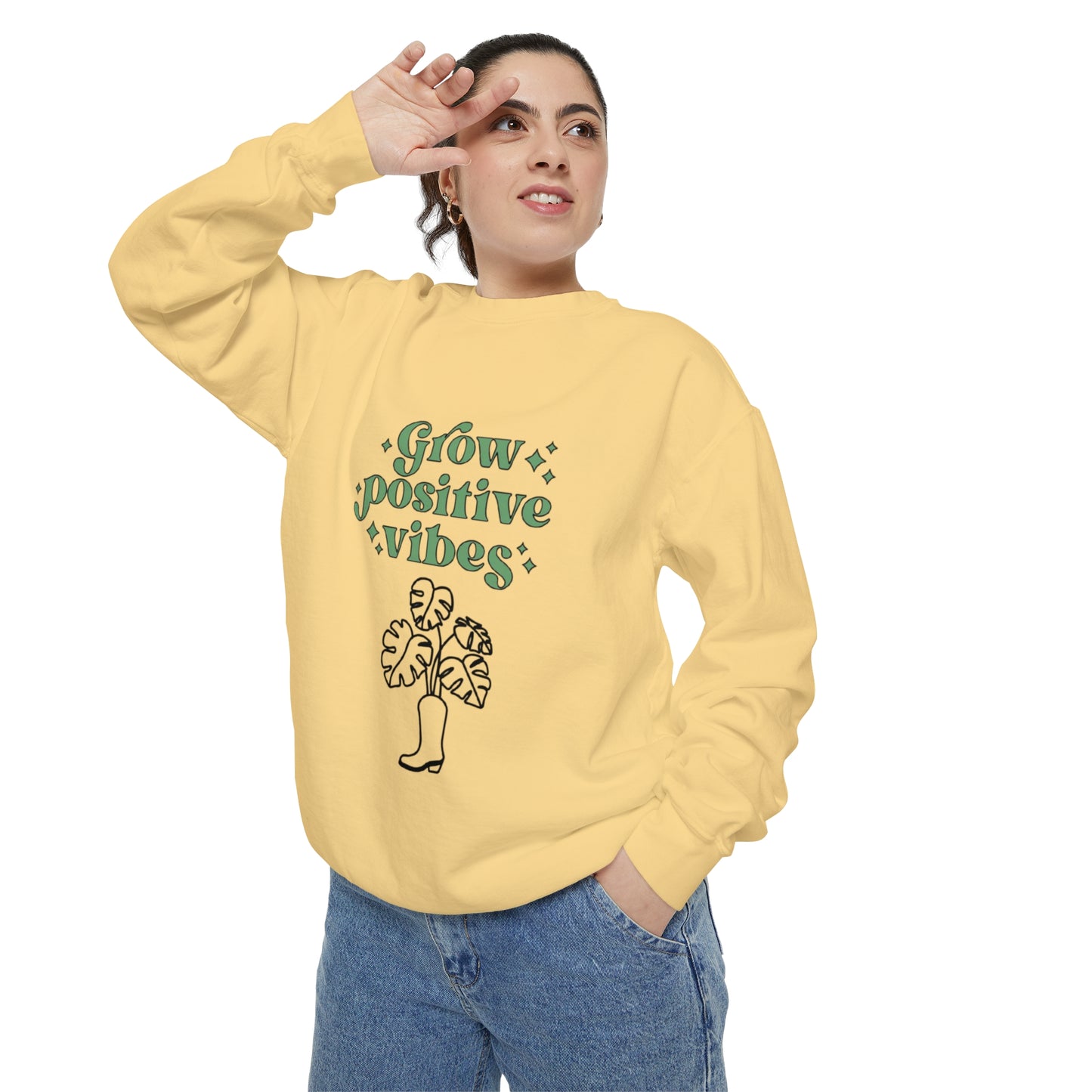 Grow Positive Garment-Dyed Crewneck