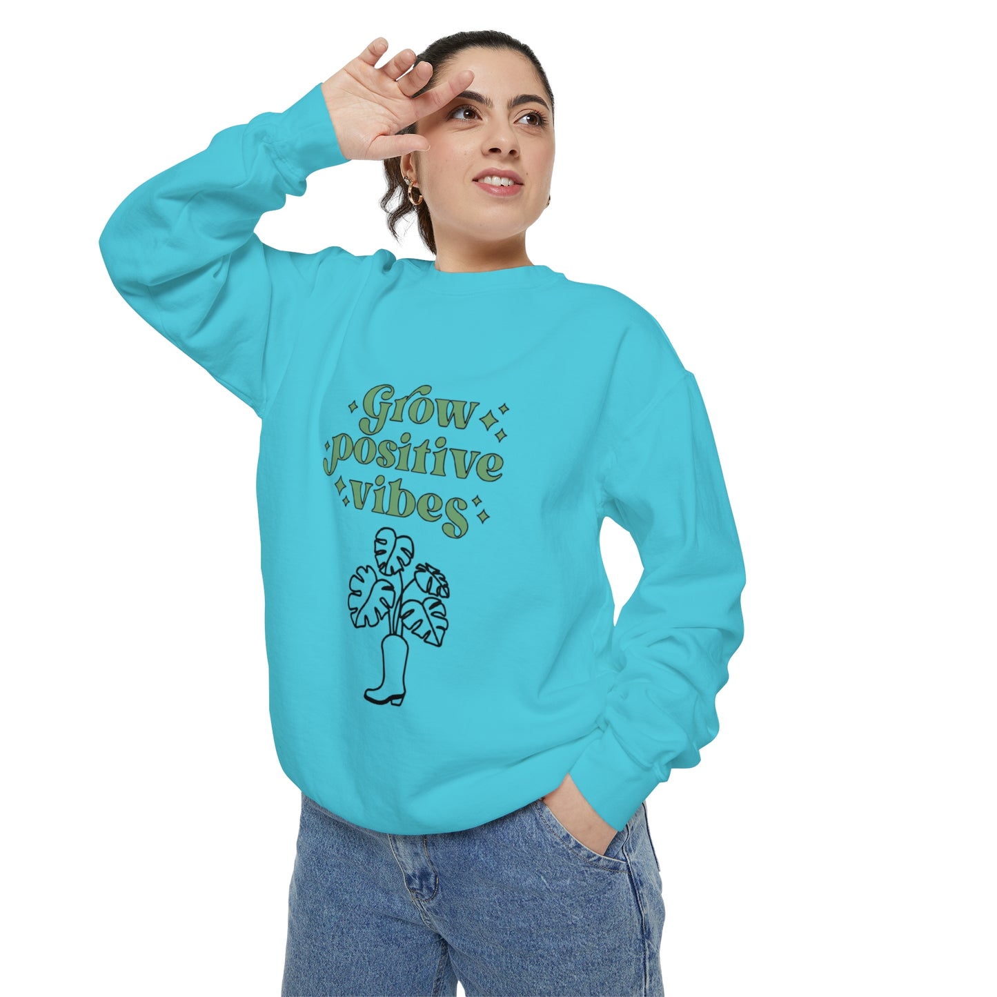 Grow Positive Garment-Dyed Crewneck