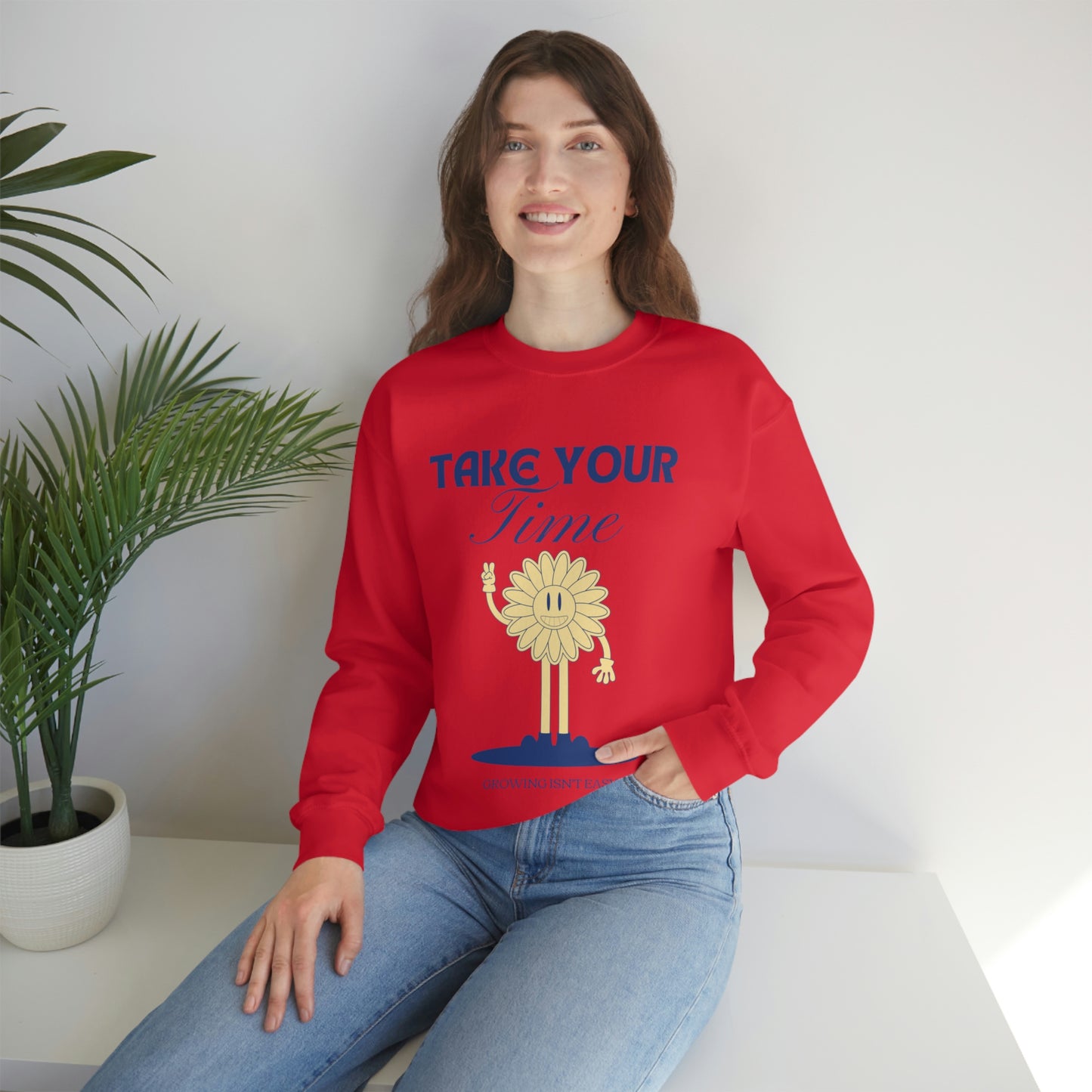 Growing Isn't Easy Unisex Crewneck