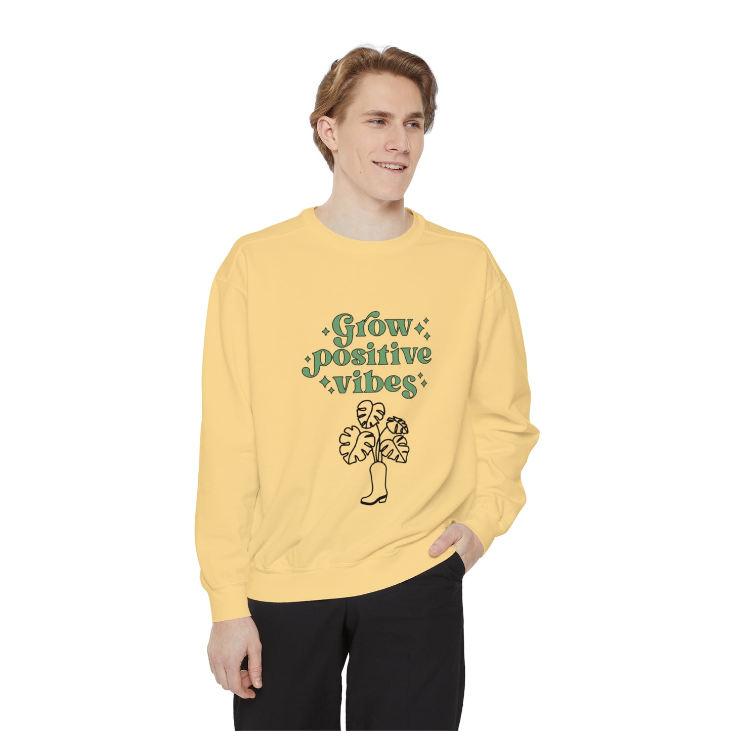 Grow Positive Garment-Dyed Crewneck