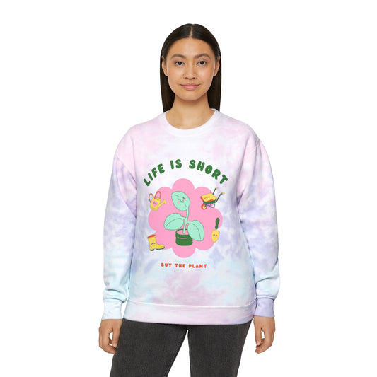 Life Is Short Tie-Dye Crewneck