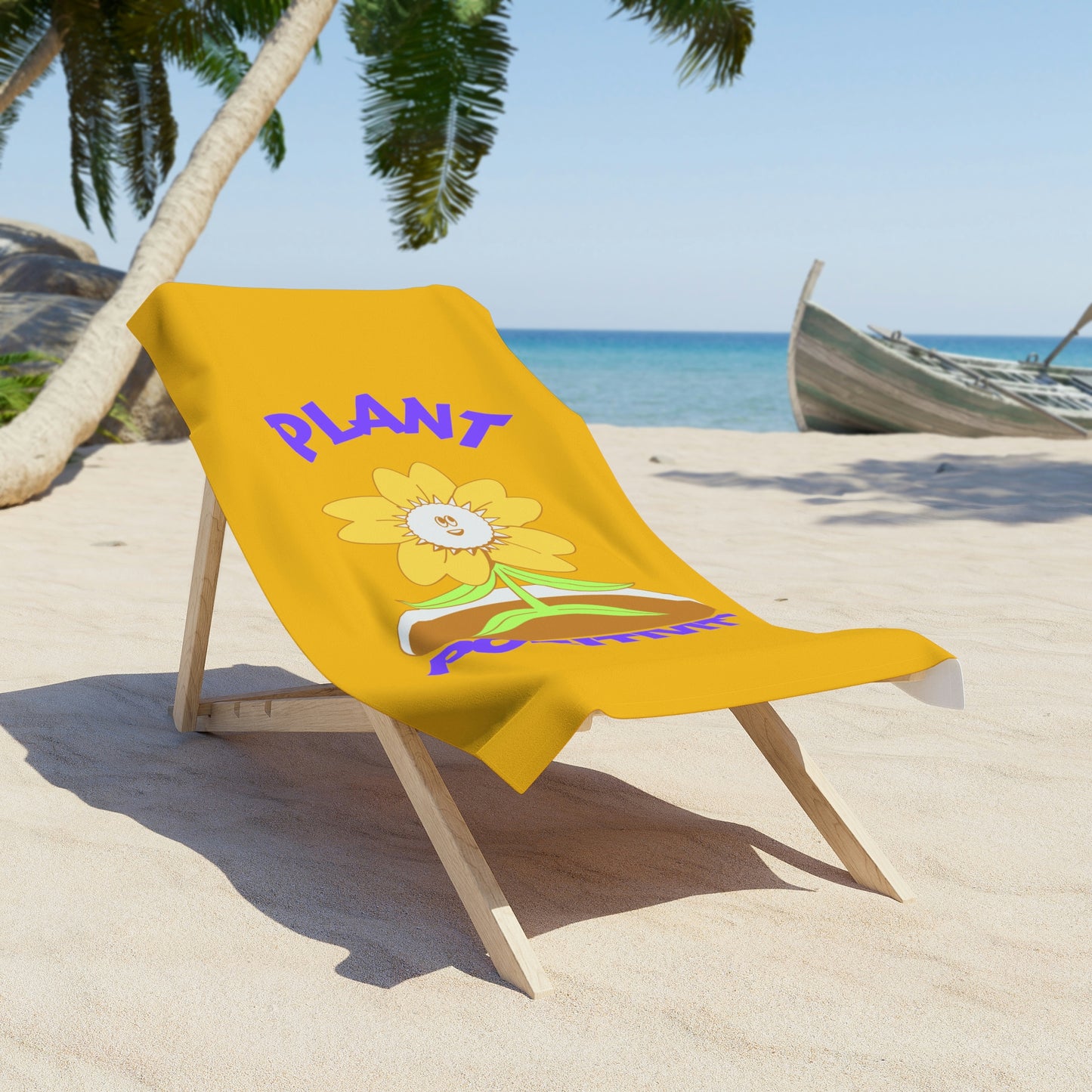 Plant Positivity Beach Towel