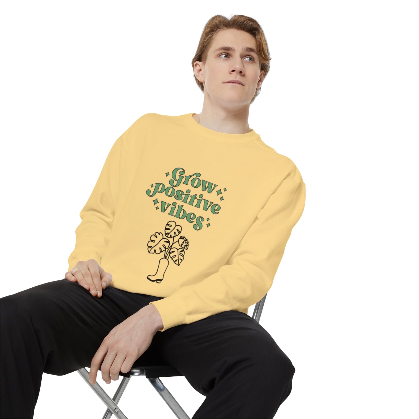 Grow Positive Garment-Dyed Crewneck