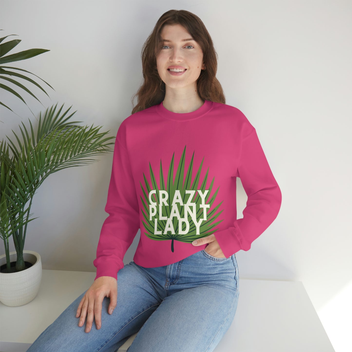 Crazy Plant Lady Unisex Crewneck