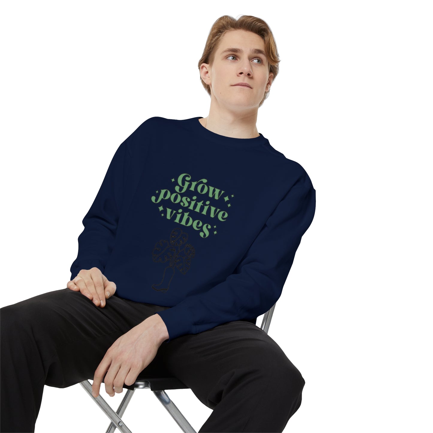 Grow Positive Garment-Dyed Crewneck