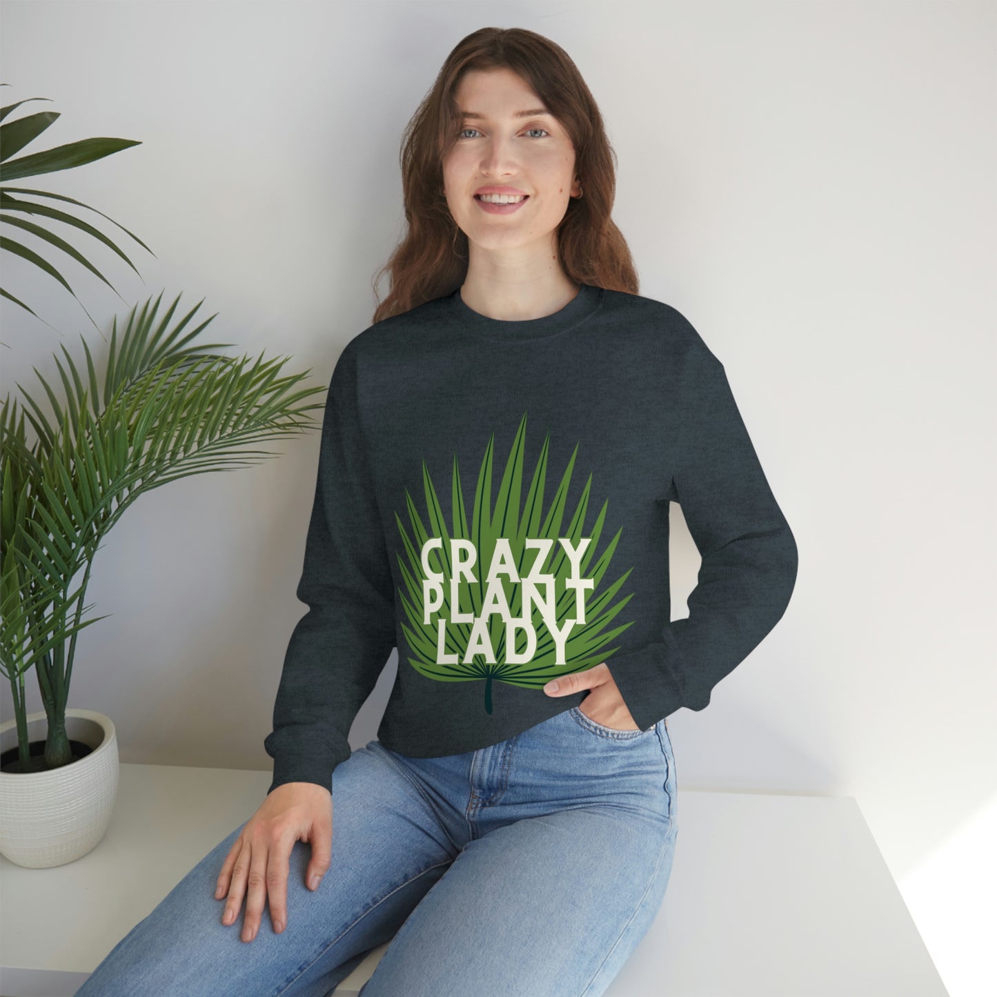 Crazy Plant Lady Unisex Crewneck