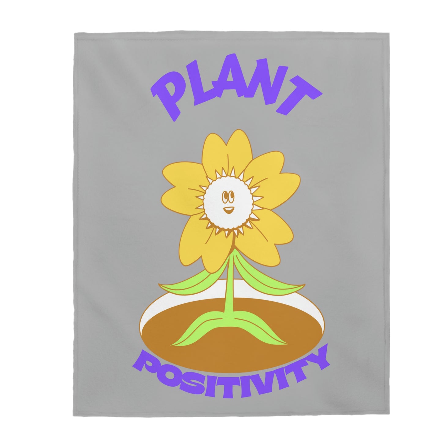 Plant Positivity Velveteen Plush Blanket