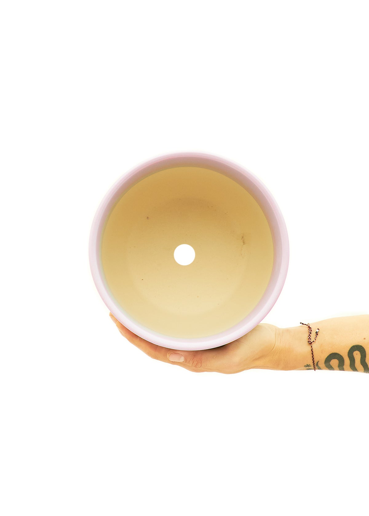 Rounded Ceramic Planter, Pink 7" Wide