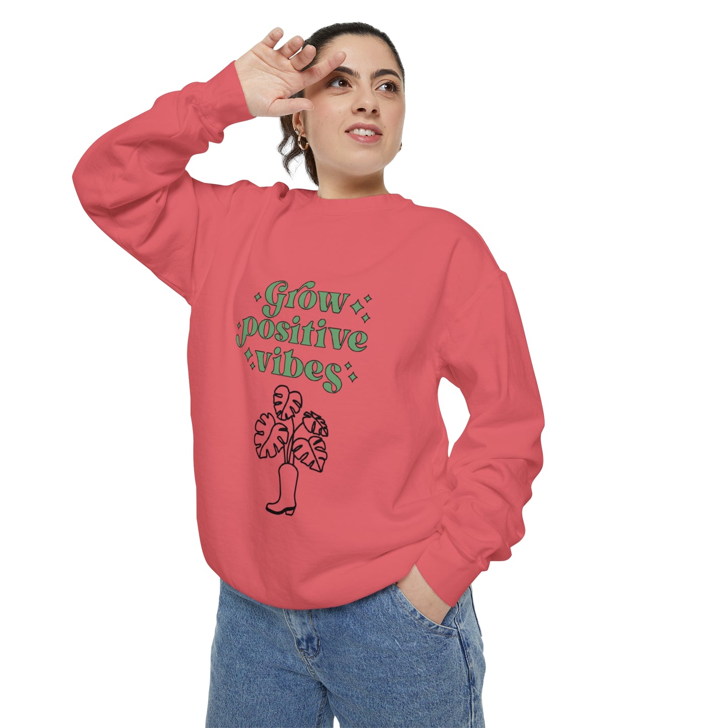 Grow Positive Garment-Dyed Crewneck