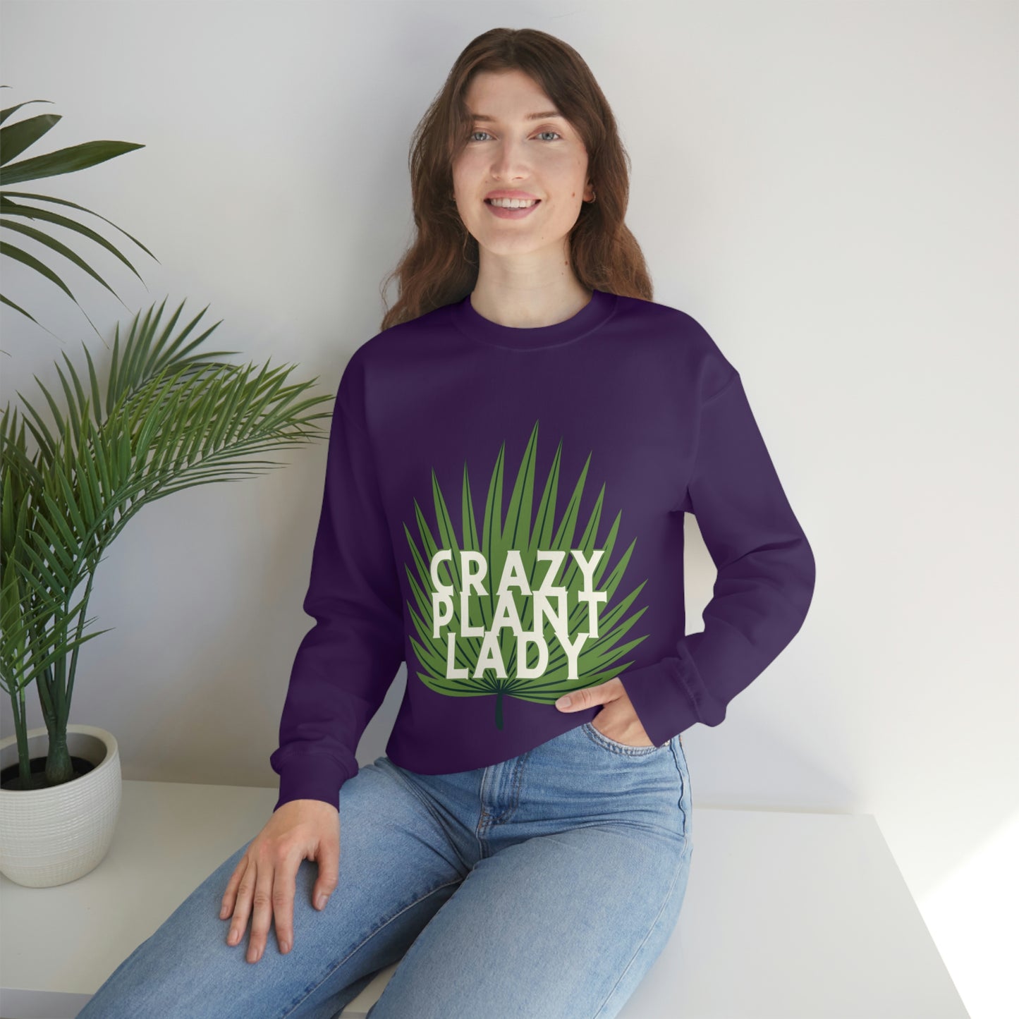 Crazy Plant Lady Unisex Crewneck