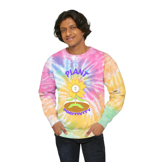 Plant Positivity Unisex Tie-Dye Crewneck