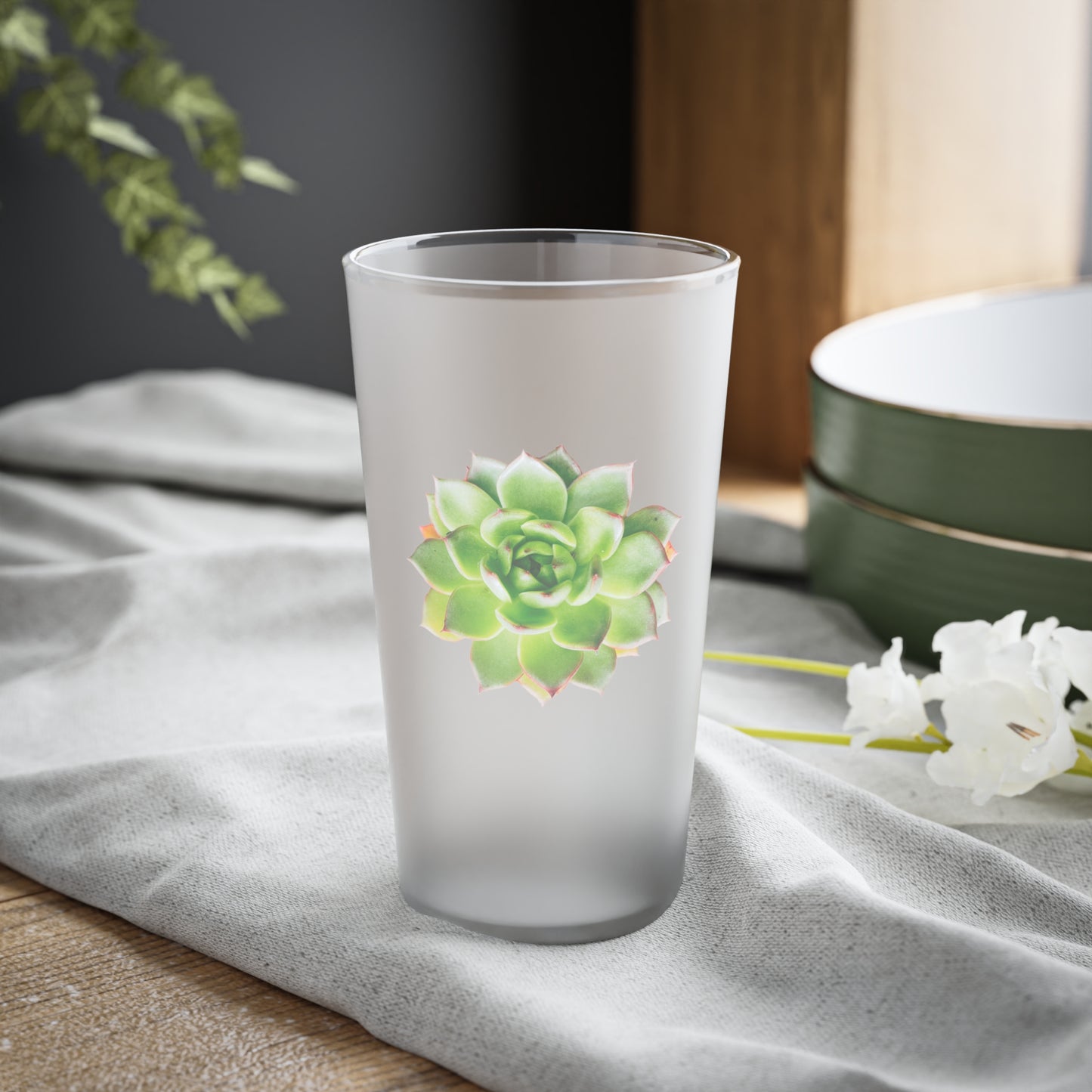 Echeveria Frosted Pint Glass