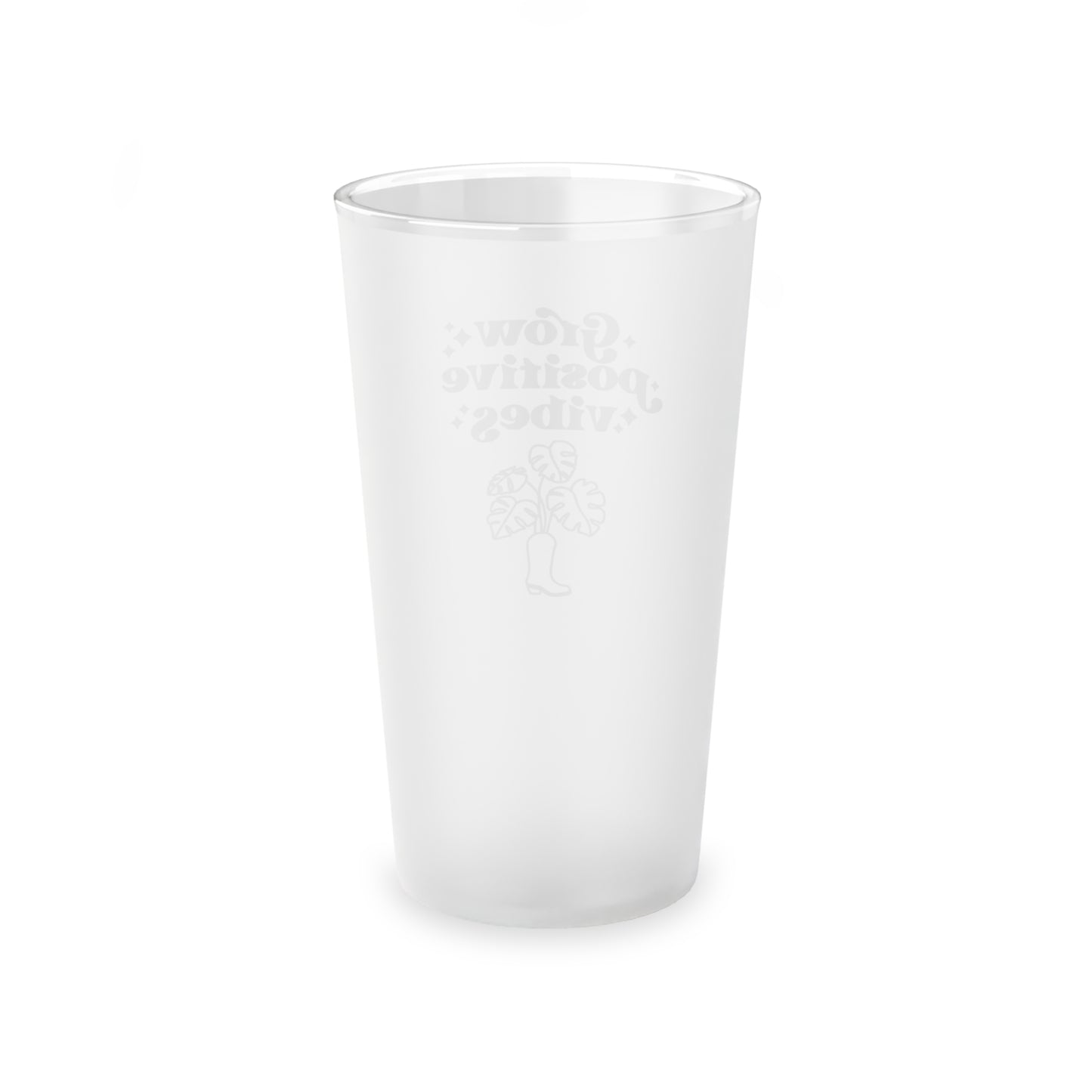 Grow Positive Frosted Pint Glass