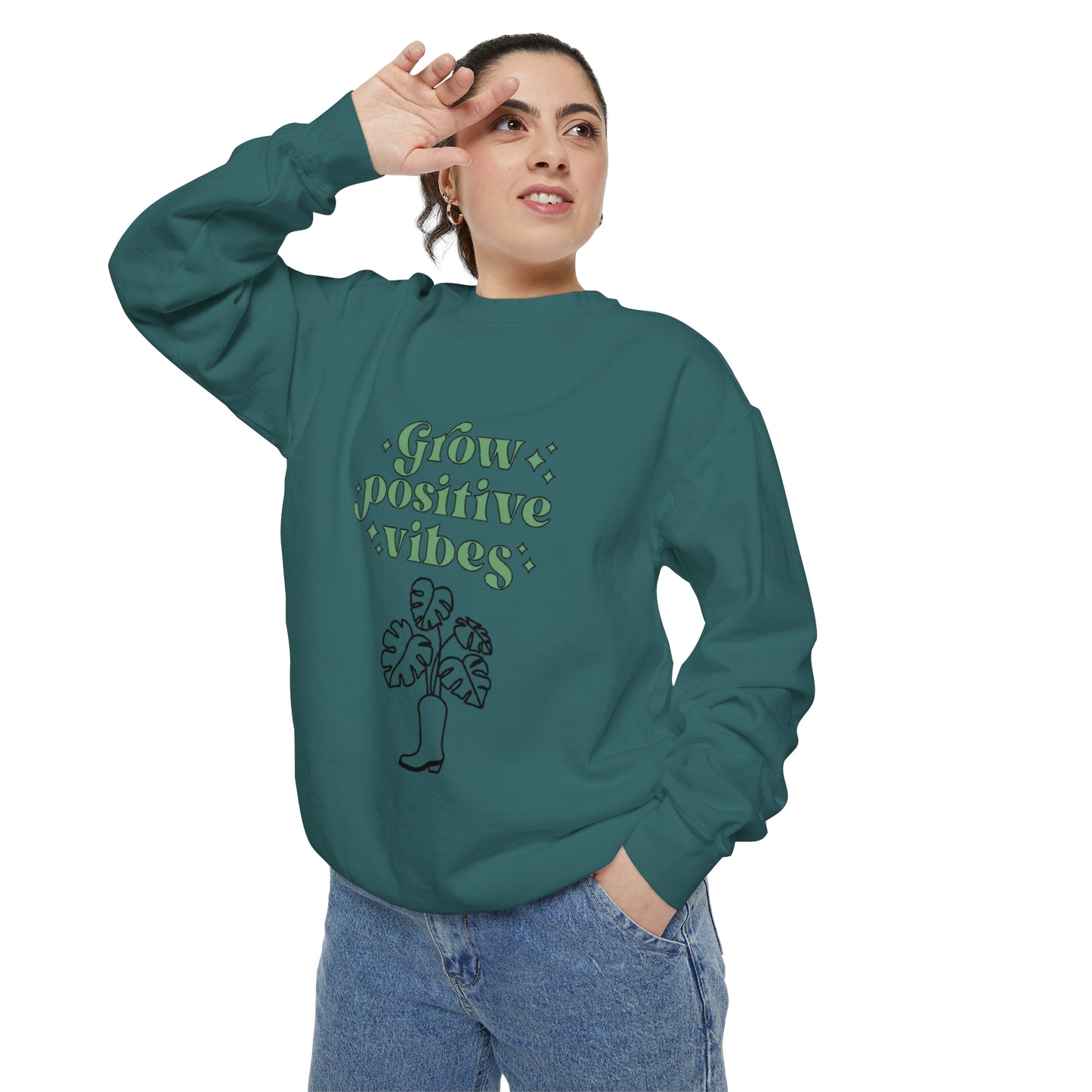 Grow Positive Garment-Dyed Crewneck