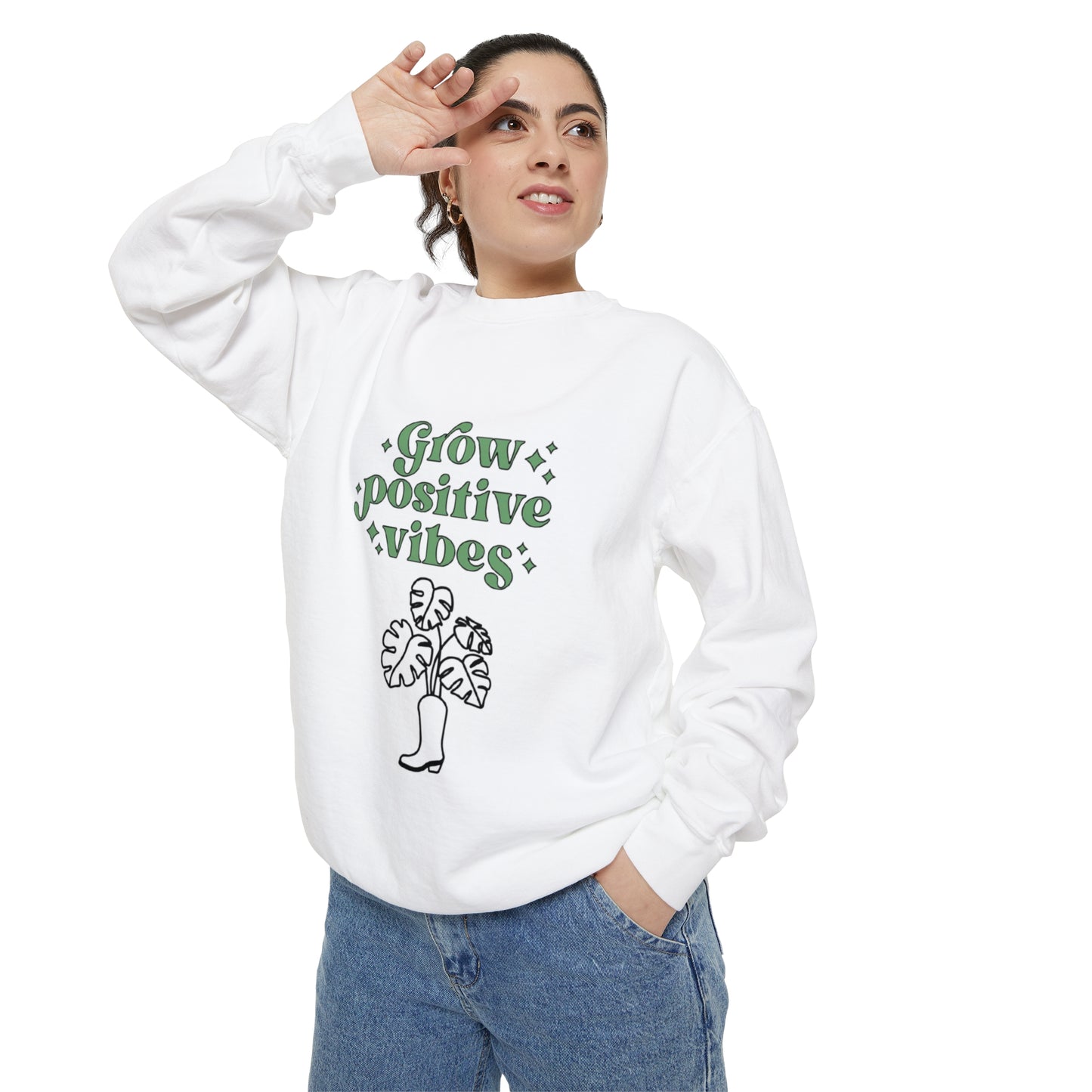 Grow Positive Garment-Dyed Crewneck